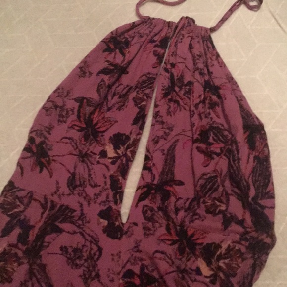 Purple Floral Jumpsuit - Picture 3 of 7